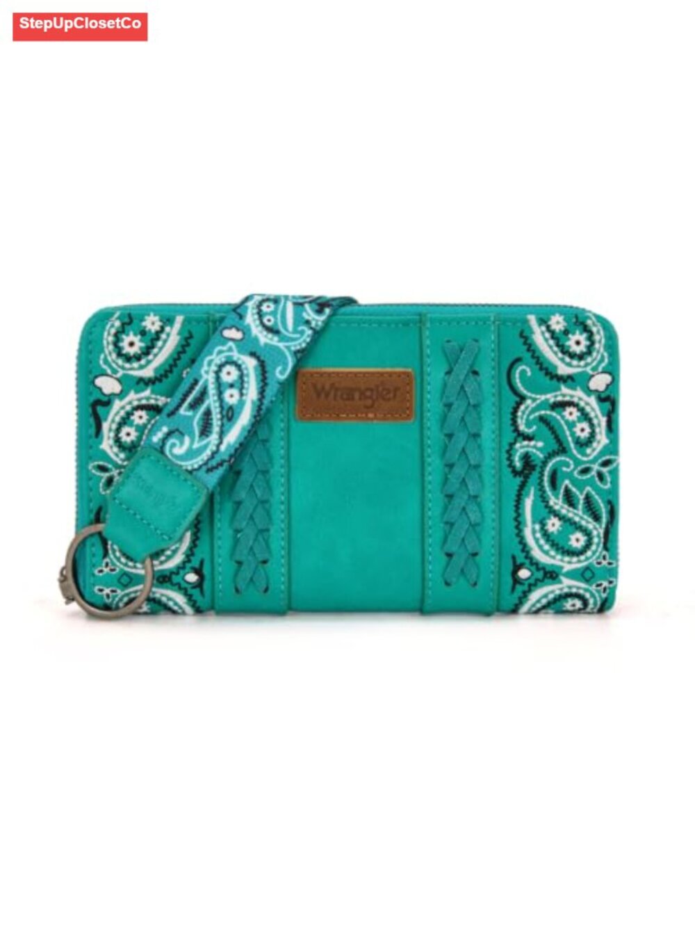 Wristlet Wallet with RFID Blocking, Full-Length Bill Design, Faux Leather